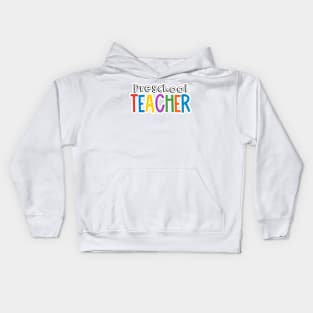 Rainbow Preschool Teacher Kids Hoodie